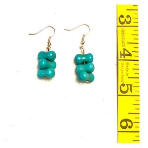 Turquoise Stack Earrings  Sterling upgrade